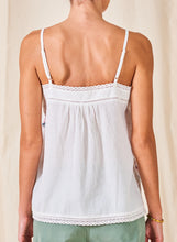 M.A.B.E Elda Embroidery Cami Top- Ecru