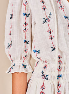 M.A.B.E Elda White Midi Dress