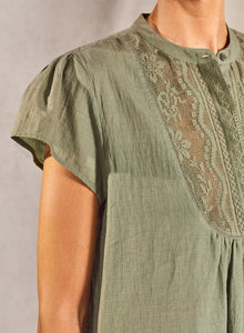 M.A.B.E Freya Khaki Top