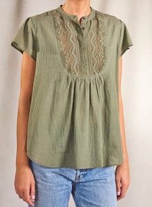 M.A.B.E Freya Khaki Top