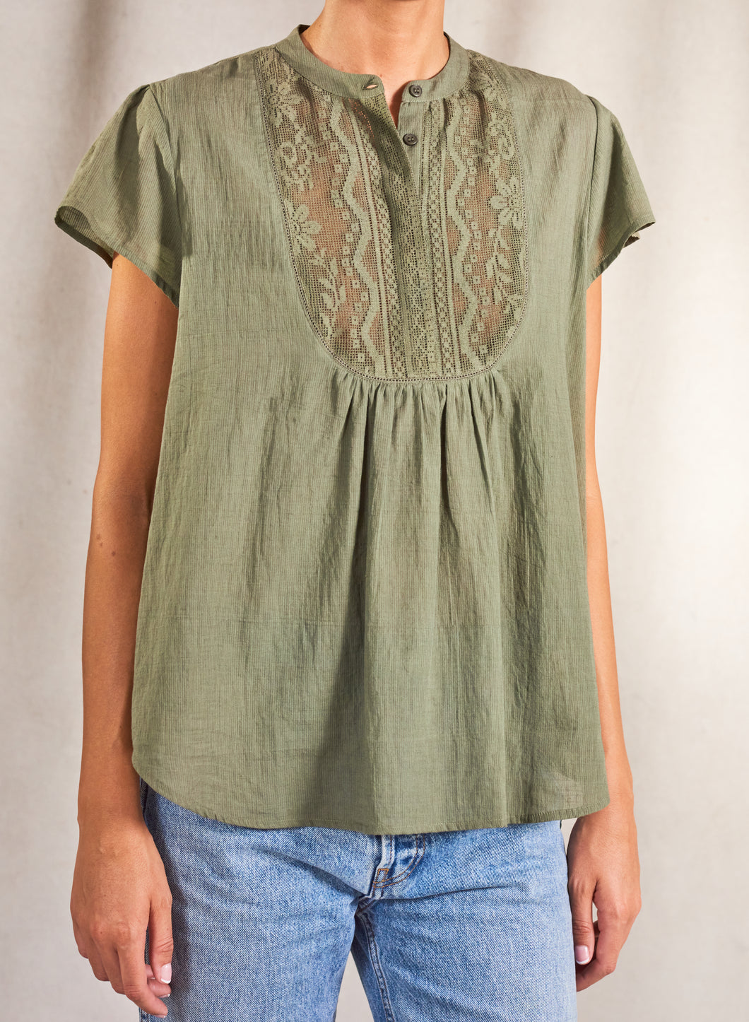 M.A.B.E Freya Khaki Top