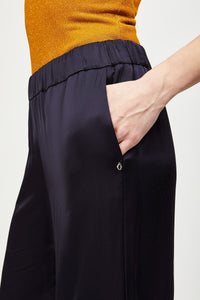 Ottod'Ame Navy  Viscose palazzo trousers
