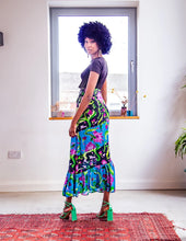 FERI Ebony Midi Skirt - Black Multi Print