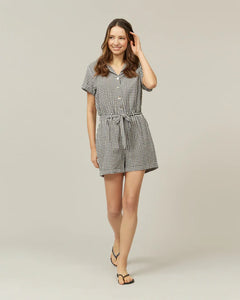 Nooki Black and White Check Havana Playsuit