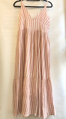 Dreams Pink Gingham Midi Dress