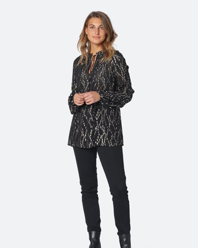 Ilse Jacobsen Black Sparkle Blouse