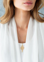 Pureshore Mosaic Necklace in 18kt Yellow Gold Vermeil with White Diamonds