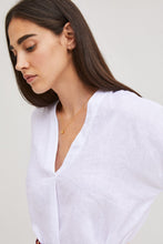 Ottod'Ame Linen Short-Sleeve Shirt - White (EC4643)