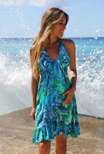 Sophia Alexia Mini Ibiza Dress - Turquoise Glow