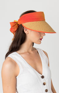 Orange Straw Visor