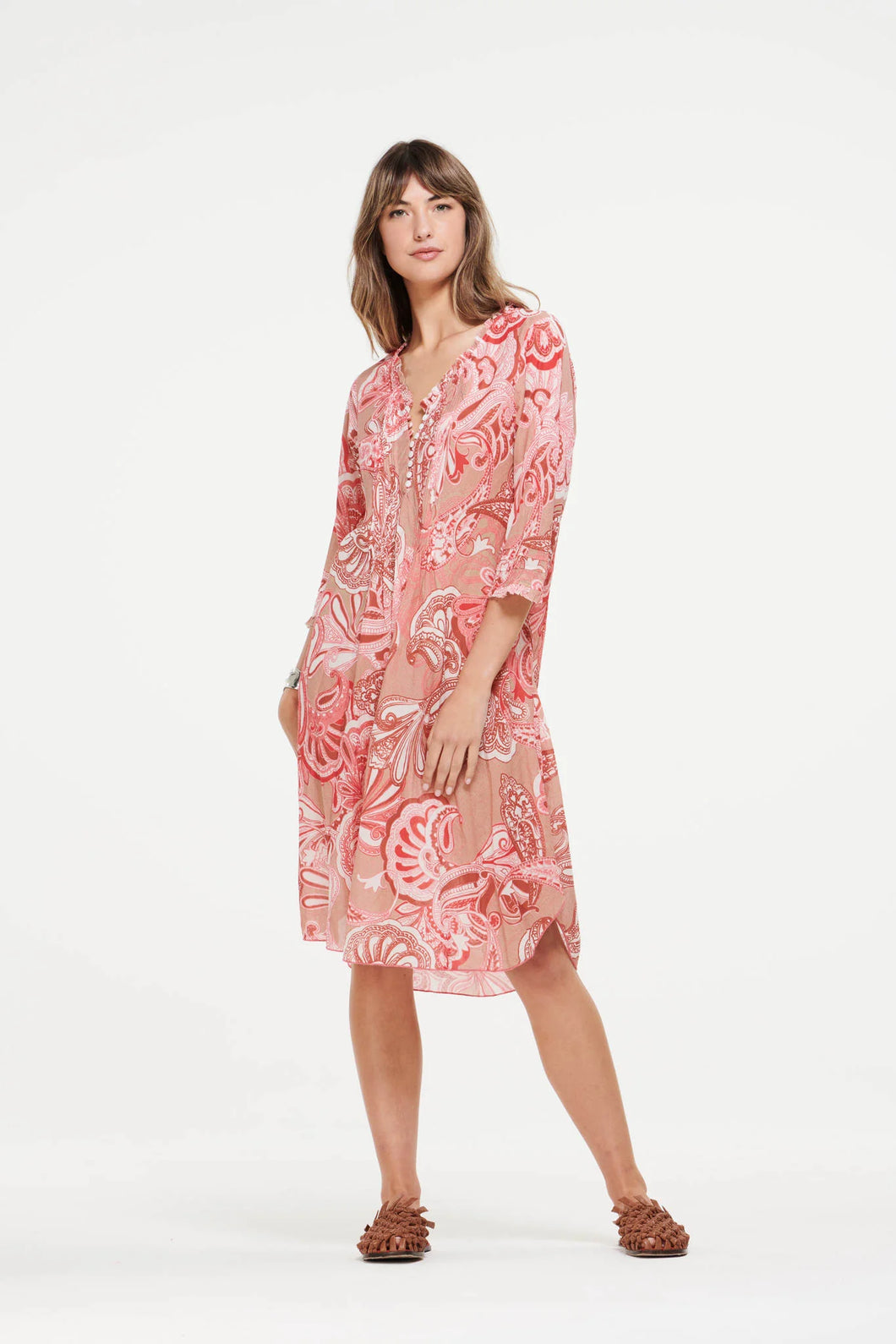 One Season Midi Poppy Dress - Amalfi - Terracotta