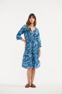 One Season Midi Poppy Dress - La Marsa - Navy