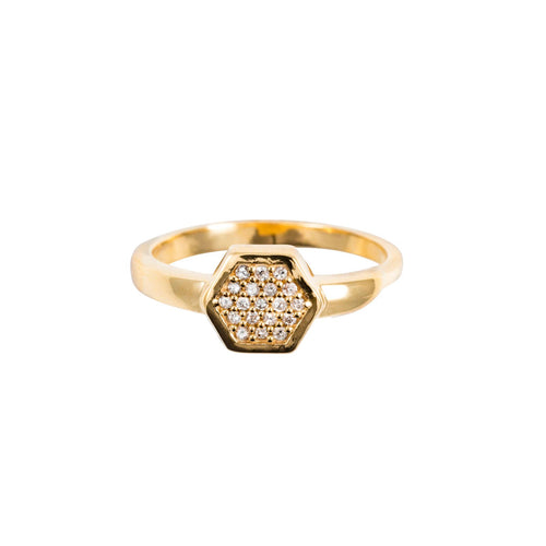 Pureshore Mosaic Ring in Gold Vermeil with White Diamonds