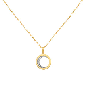 Pureshore Ola necklace in 18k Yellow Gold Vermeil with White Diamond