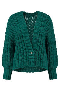 POM CARDIGAN - PACIFIC GREEN