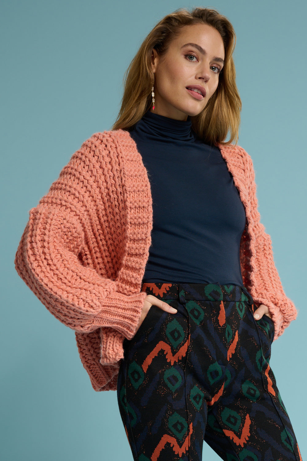 River island pink best sale bobble cardigan