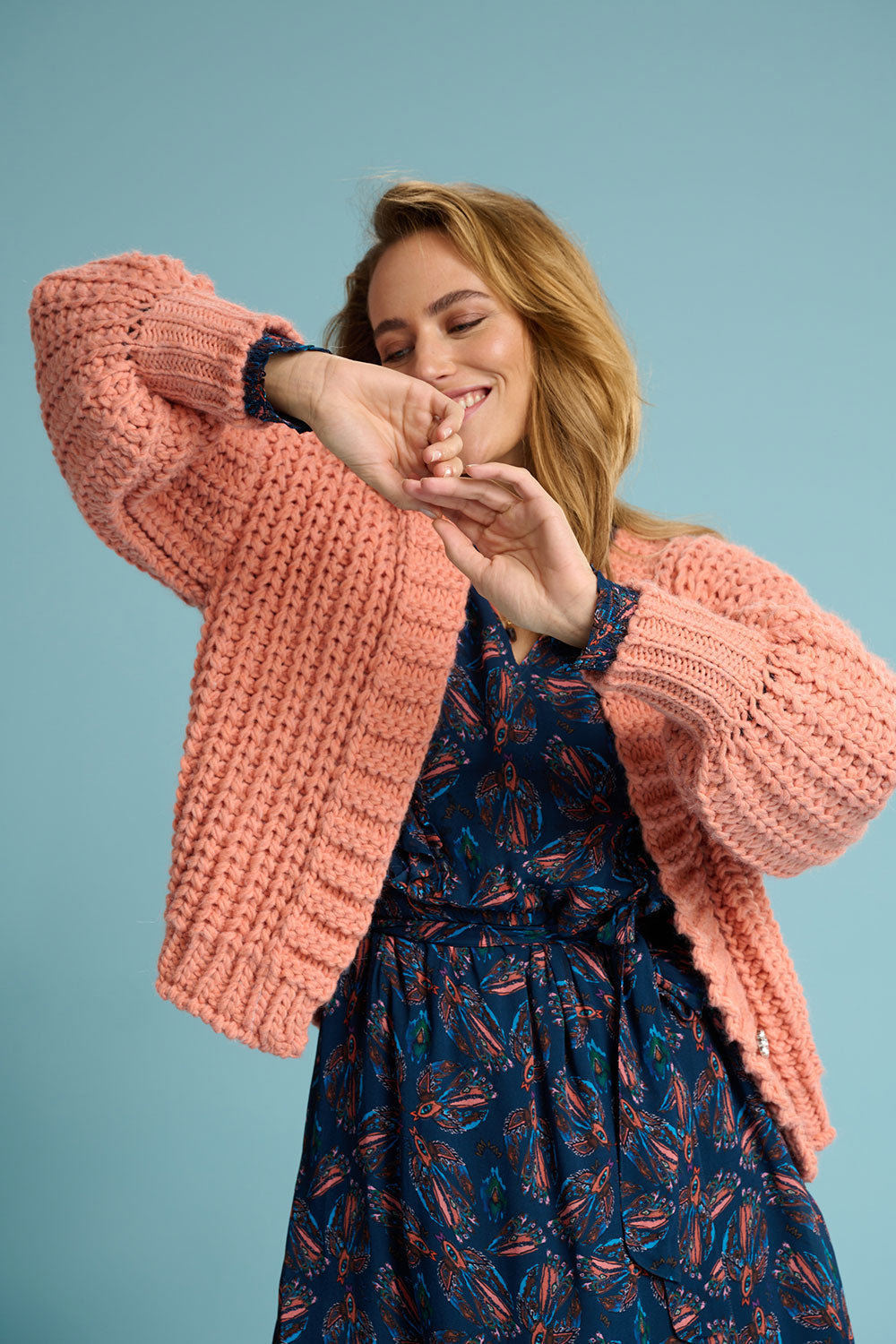 Cardigan dusty on sale pink
