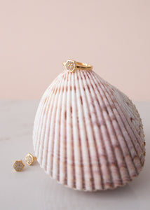 Pureshore Mosaic Ring in Gold Vermeil with White Diamonds