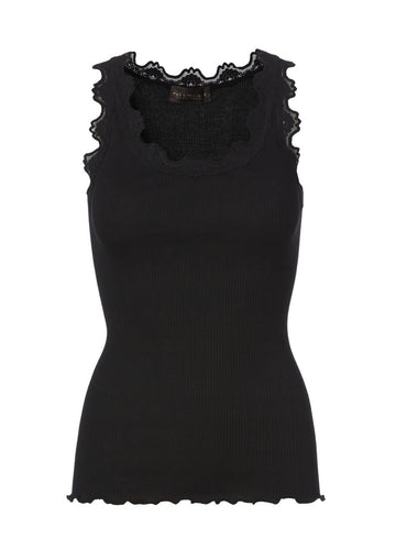 Rosemunde  Copenhagen Black  Silk Vest( STYLE 5205)