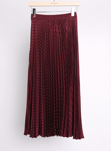 Berenice Pleated Burgundy Skirt