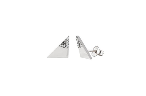 Pureshore Sundown Earrings - Sterling Silver with White Diamonds