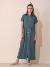 Indi & Cold Lyocell Shirt Dress - Pizarra