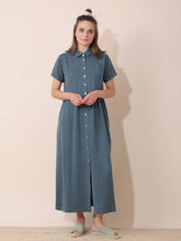 Indi & Cold Lyocell Shirt Dress - Pizarra