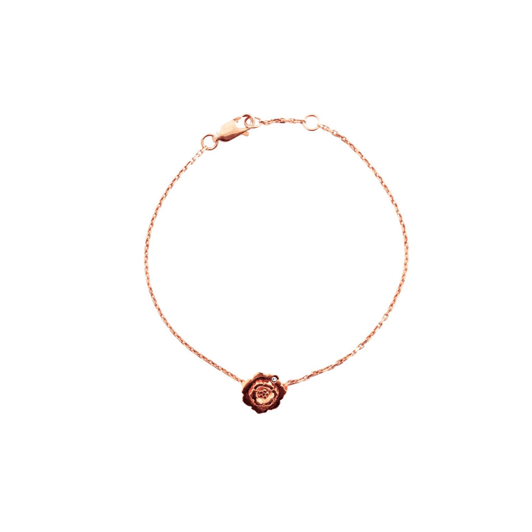 Pureshore Wildflower Bracelet in 18kt Rose Gold Vermeil with a White Diamond