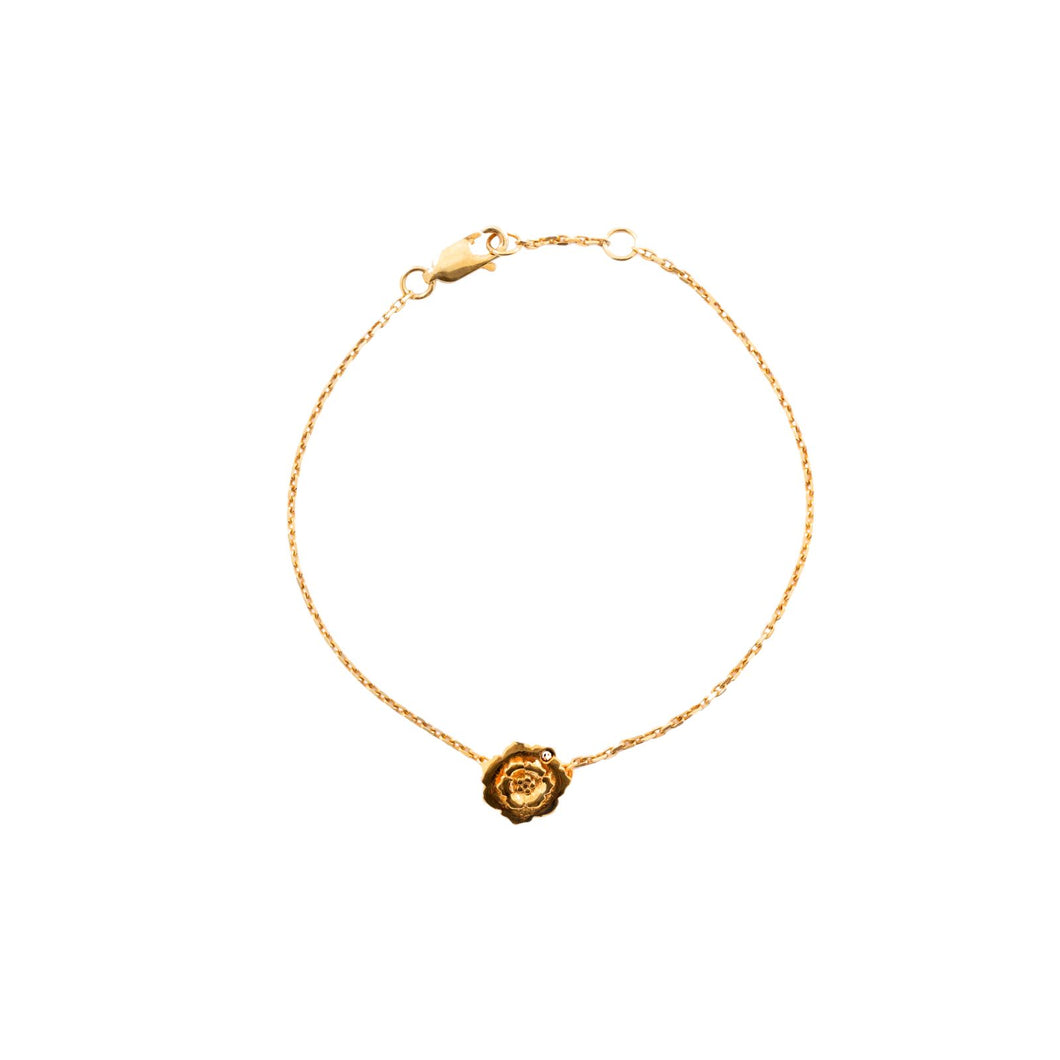 Pureshore Wildflower Bracelet in 18kt Yellow Gold Vermeil with a White Diamond