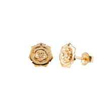 Pureshore Wildflower Earrings in 18kt Yellow Gold Vermeil with a White Diam