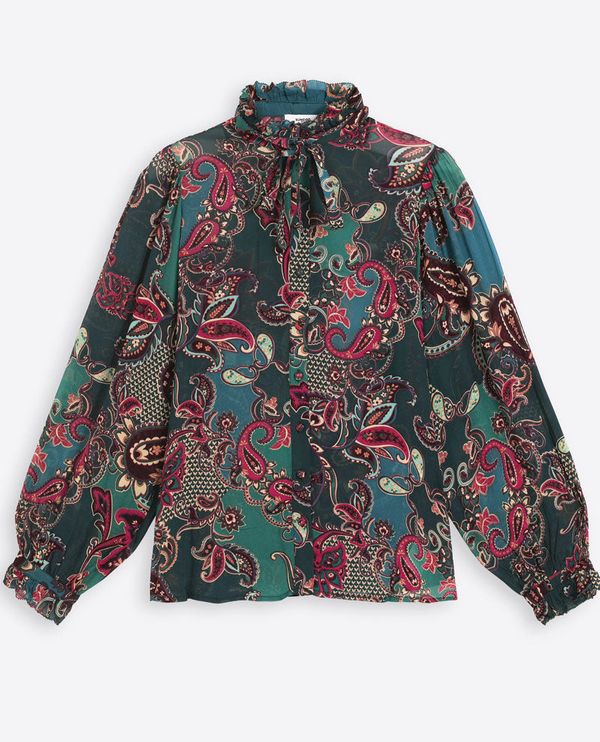 Suncoo Louise Green Blouse