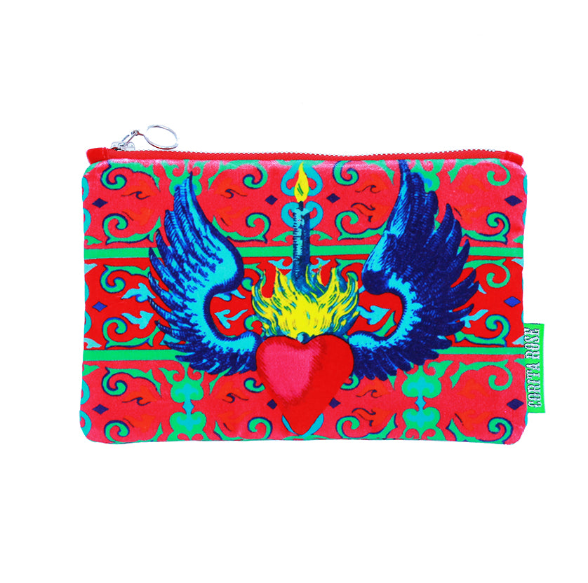 Corita Rose Velvet Clutch - Speranza