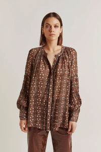 By Malina Antonella Blouse Brown