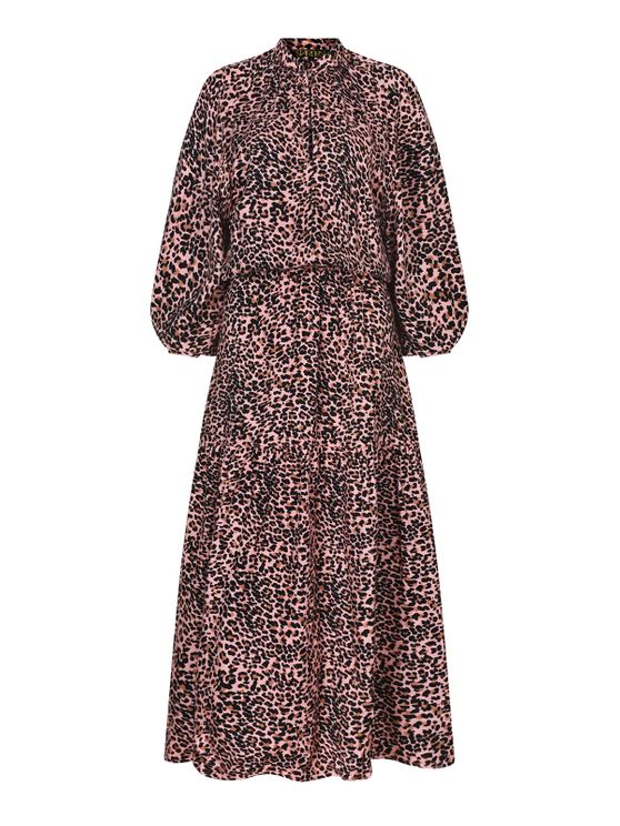 STARDUST Leo Maxi Dress Blush Leopard