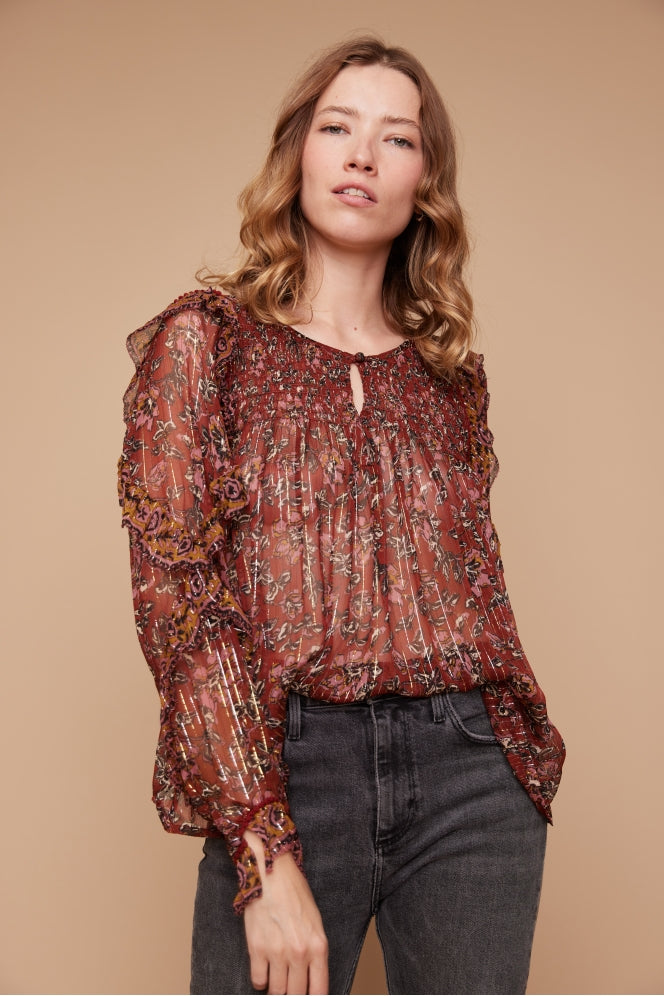 LOUIZON Ottis Blouse Bordeaux