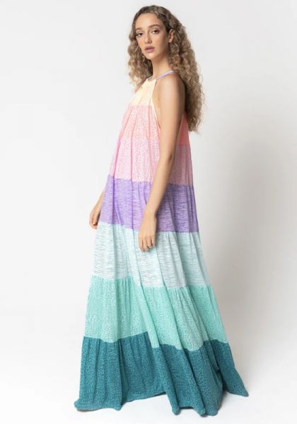 Pitusa Maxi Halter Popsicle Dress - Pastel BOHO BEACH FEST Pitusa Maxi Halter Popsicle Dress - Pastel BOHO BEACH FEST