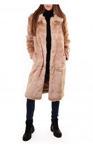 Rino & Pelle Dex Faux Sand Fur Coat