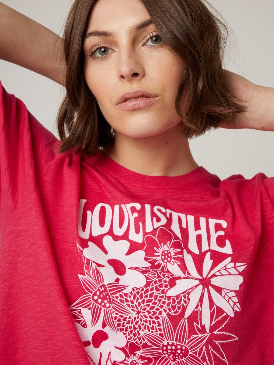 Berenice Love Is The Answer T-Shirt - Fuchsia