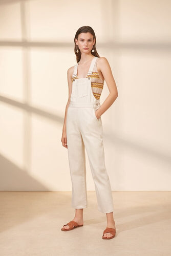 Suncoo Rhea off-white demin overalls