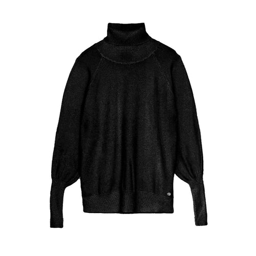 Ottod'Ame Grace Polo-Necked Jumper - Black
