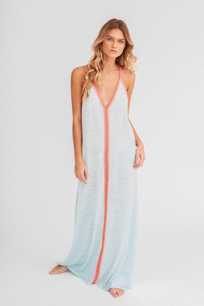 Pitusa Inca Sundress Aqua BOHO BEACH FEST